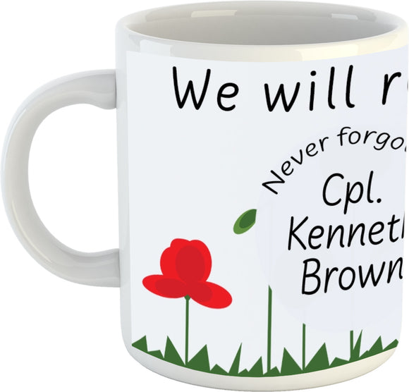 Remembrance Day Mug - Personalised