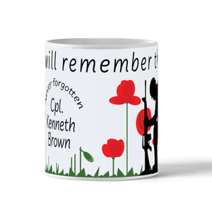 Remembrance Day Mug - Personalised