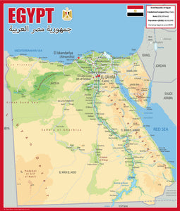 Physical Map of Egypt (OC)