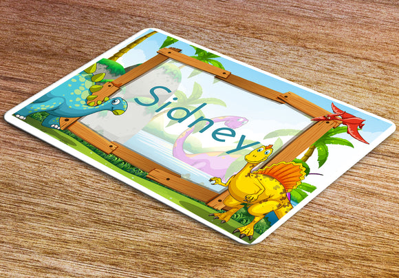 Personalised dinosaur placemat - 23x32cm