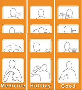 Makaton 20 Basic Signs SERIES 2 Flashcards A6 vinyl