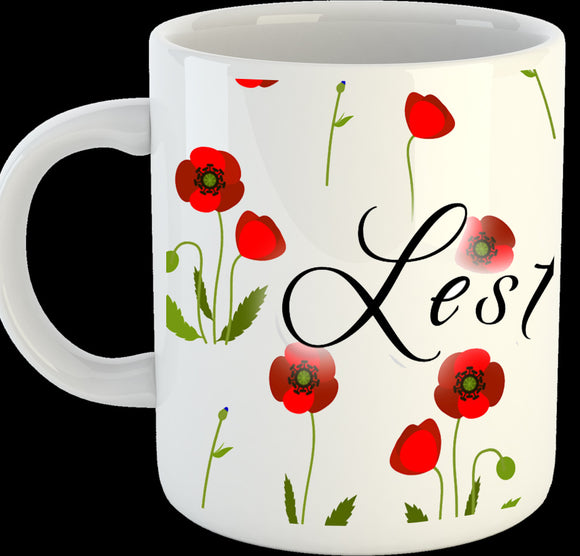 Remembrance Day Poppy Mug - Lest we forget