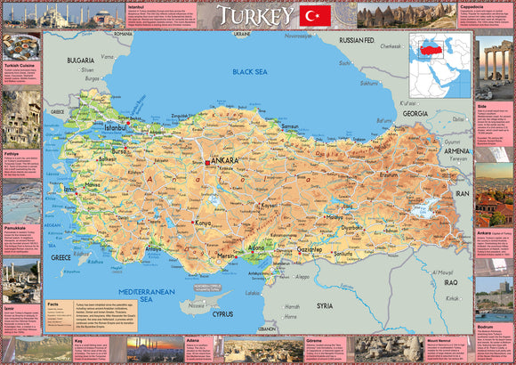 Illustrated Map of Turkey – Tiger Moon