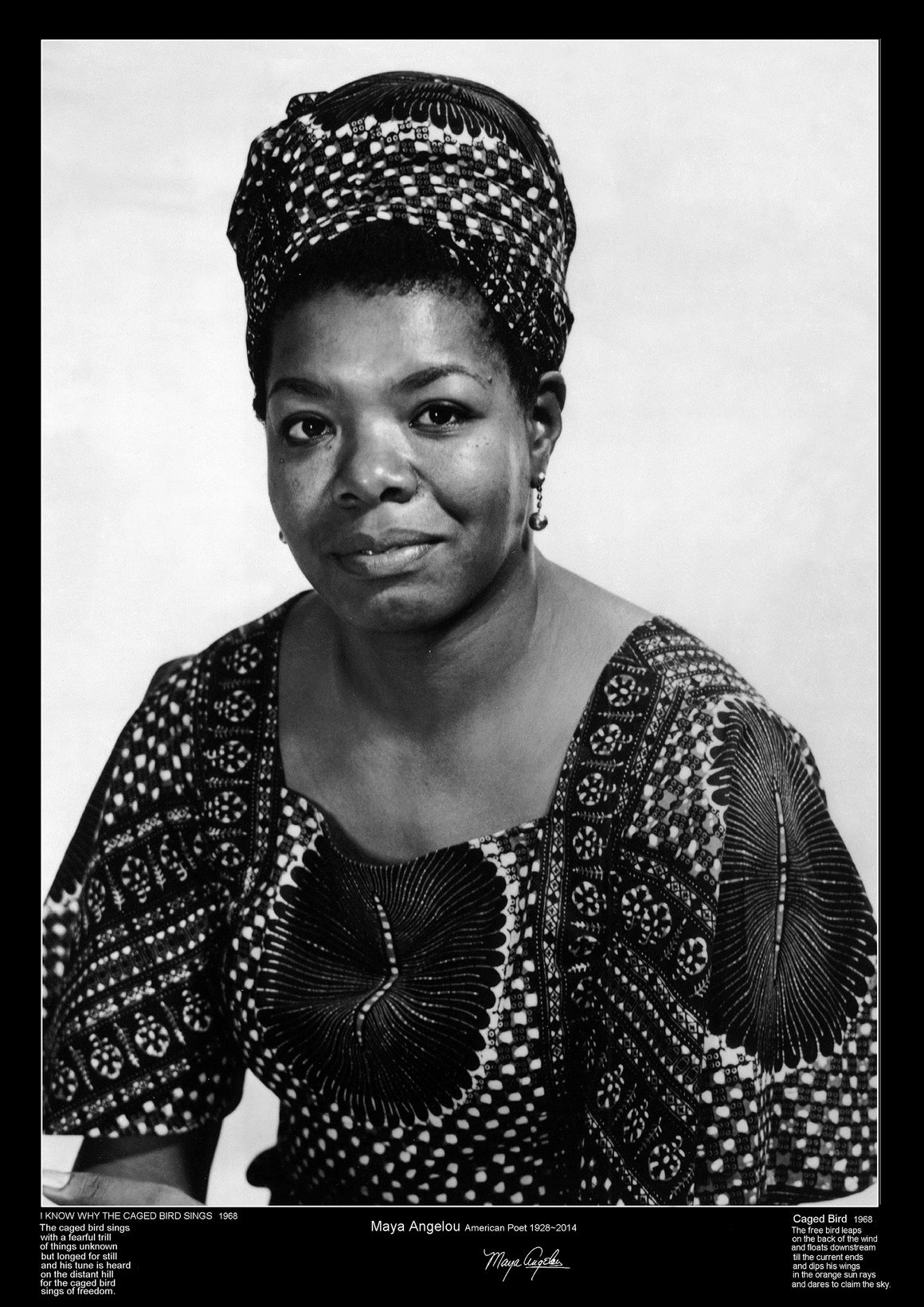 Poet Maya Angelou - A3 Poster – Tiger Moon